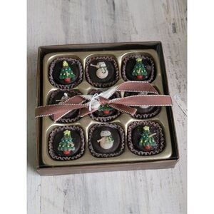 Mini snowman tree chocolate candles wax Decor unique gift Xmas